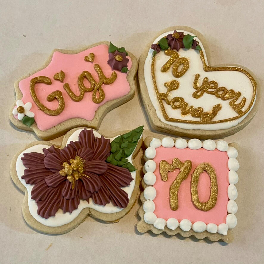 70th Birthday Cookies